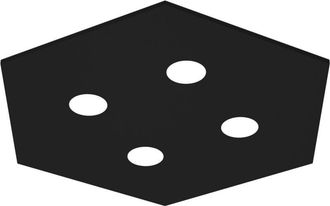 Lumicom Lumicom - River Hex 4x Plaf&oacute;n Monocolor Mate