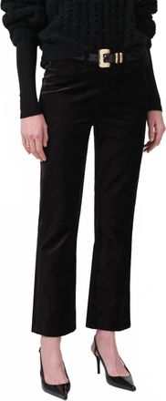 Citizens Of Humanity Isola Velvet Cropped Trouser In Black