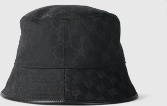 Gucci GG Cotton Canvas Bucket Hat, Black