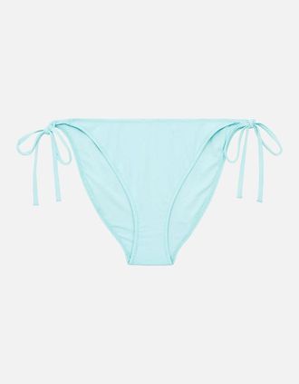 Calvin Klein Womens CK One Side Tie Swimwear Bikini Bottom, Soft Turquoise - Blue - Size: 18/16
