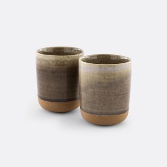 La Redoute Interieurs Set van 2 kopjes in reactief geglazuurd aardewerk, Bisceto