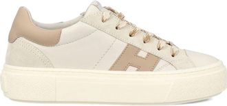 Hogan Crosswind Sneakers - Dames - Sneakers - Beige - 40 EU - Leer - Schoenen