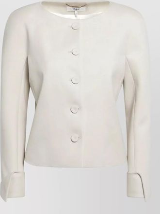 Chlo&eacute; coat long sleeves cuffed structured silhouette