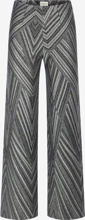Seductive Lurexhose mit weitem Bein aus Lurex mit Geo-Motiven Kimberly