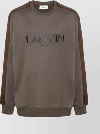 Lanvin ribbed cotton crewneck sweatshirt