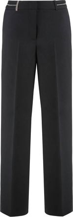 PESERICO Womens Virgin Wool Pants In Black