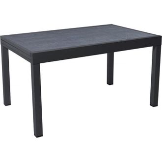 Habitat et Jardin Tavolo da giardino allungabile in alluminio Lagos - 140/280 x 90 x 76 cm - Nero