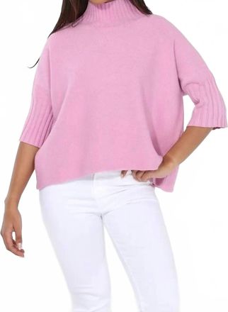 Rain + Rose Natasha Classic Knit Sweater Top In Baby Pink
