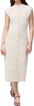 French Connection Marley Button Down Midi Dress In Oatmeal