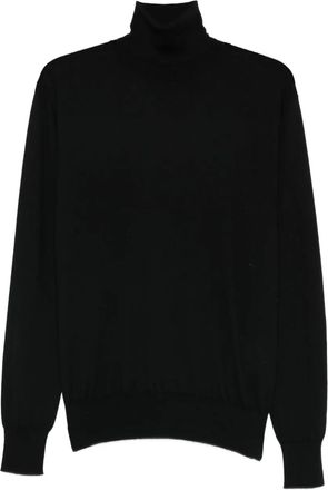 Jil Sander T-shirt met hoge hals - Zwart