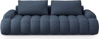 Cosmopolitan Design Sof&aacute; cama con ba&uacute;l 4 plazas tejido estructural azul oscuro