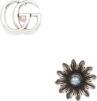 Gucci Silver Marmont Flower Stud Earrings (Authentic Pre-Loved)