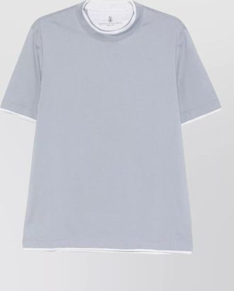 Brunello Cucinelli round neck cotton t-shirt with short sleeves