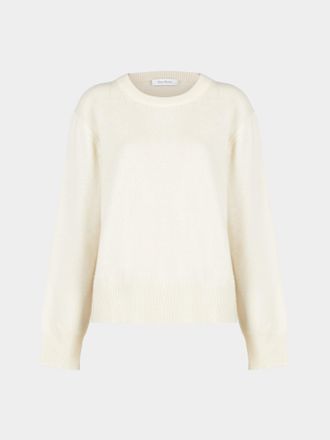 Ryan Roche Womens Cloud Cashmere and Silk Crew-Neck Sweater Size: M
