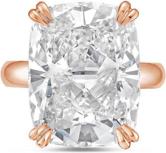 Diana M. Jewels 14kt rose gold 1.00ct lab grown cushion diamond solitaire ring