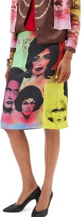 Versace Print Silk Twill Pencil Skirt in Multicolor at Nordstrom, Size 4 Us