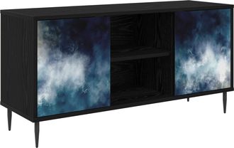 vidaXL Mueble De Tv Raalte 102 X 33 X 51 Cm Roble Negro Vidaxl