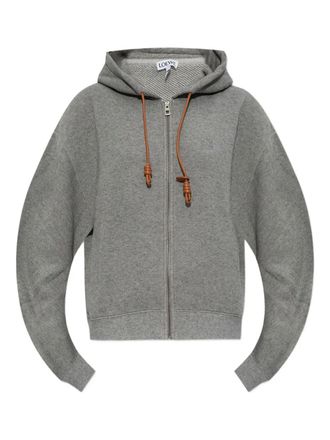 Loewe Felpa Flamenco in cotone e cashmere con cappuccio - Grigio