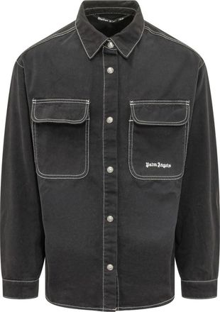 Palm Angels Black Regular Solid Shirt