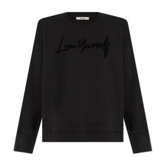 Zadig&Voltaire Hoodies & sweatvesten, Dames, Zwart, L, Katoen, Sweatshirt Oscar