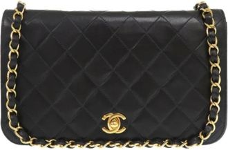 Chanel Pre-owned Leather chanel-bags - Dames - Vintage Schoudertas - Zwart - ONE Size - Vintage
