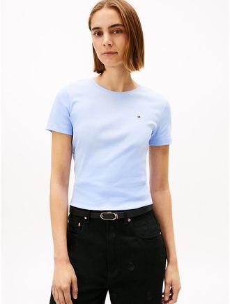 Tommy Hilfiger Womens Crewneck Favorite T-Shirt - Blue - XS