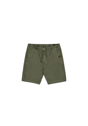Alpha Industries Shorts ALPHA INDUSTRIES Basic Cotton Short, Herren, Gr. 30, Normalgr&ouml;ssen, gr&uuml;n (schwarz olive), Obermaterial: 100% Baumwolle, Hosen Shorts