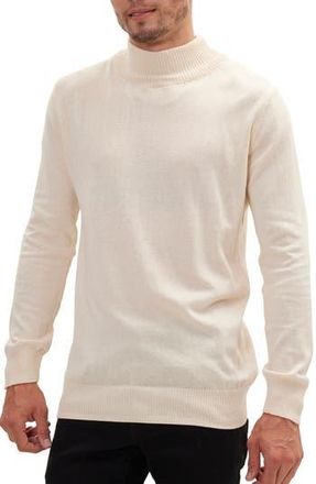 Ron Tomson Relaxed Fit Mock Neck Sweater in Beige at Nordstrom Rack, Size Xx-Large