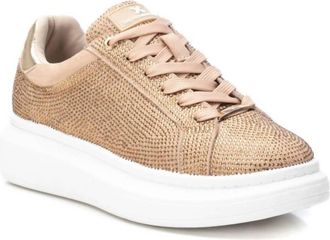 Xti Womens Lace-Up Sneakers In Beige