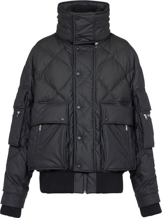 Balmain zipped padded jacket - men - Polyester/Polyurethane - 46 - Black