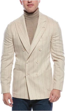 Brunello Cucinelli Jassen, Heren, Beige, L, My 4537Bbd Blazer