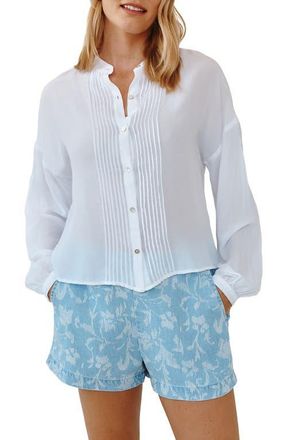 Bella Dahl Pintuck Shirt in White at Nordstrom, Size X-Small