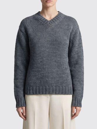 Jil Sander Slim Fit Wool V-Neck Jumper with Dropped Shoulders
