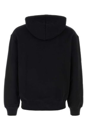 Maison Kitsun&eacute; Mens Black Cotton Sweatshirt Felpe