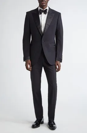 Tom Ford OConnor Stretch Wool Tuxedo in Naa Black at Nordstrom, Size 50