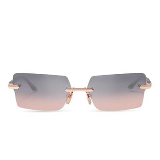 Dita Eyewear Eymori Rimless Sunglasses with Rectangular Gradient Lenses