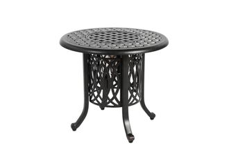 STILVORA Mesa De Jard&iacute;n Bistr&oacute; Con Cubitera Y Patas Regulables Para Terraza Y Balc&oacute;n En Aluminio Bronce 55 X 49 Cm