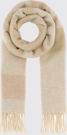 Loewe Classic Jacquard Logo Scarf in Pure Cashmere with Fringed Hems