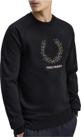 Fred Perry Laurel Wreath Sweatshirt - Heren - Sweatshirts - Zwart - S - Hoodies & sweatvesten