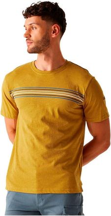 Regatta Mens Ravia UV Protecton Cotton Crew Neck T-Shirt Mustard