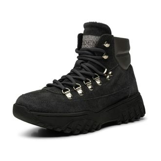Woden Wildleder Track - Dames - Sport - Zwart - Maat: 38 EU Leer