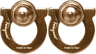 Ferragamo Womens Earrings Gancini Gold Brass