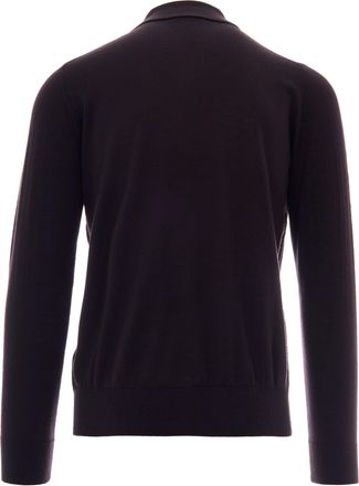 Paolo Pecora Mens Polo Shirt Virgin Wool Brown T-shirts And Polos