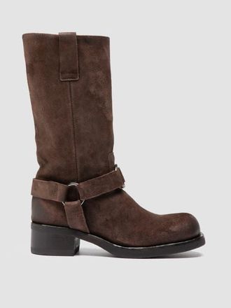 Officine Creative Dana 004 Suede Harness Boots in Brown at Nordstrom, Size 39