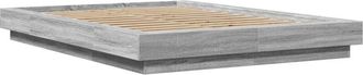 vidaXL Vidaxl - Estructura De Cama Madera De Ingenier&iacute;a Gris Sonoma 120x190 Cm