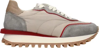 Eleventy Beige Fabric Low Top Mens Sneakers