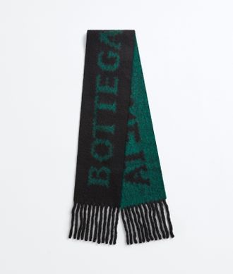 Bottega Veneta Jacquard Wool and Mohair Scarf - Black - Women
