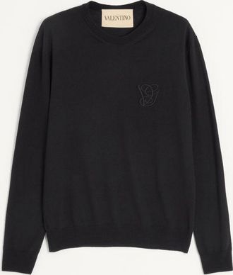 Valentino Wool Jumper With Vg Embroidery