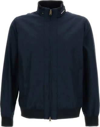 Woolrich Lewis Bomber - Heren - Bomber jackets - Blauw - 2XL - Katoen - Jassen