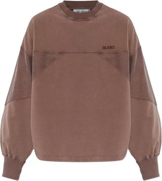 The Attico panelled sweatshirt - Brown